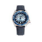 Seiko 5 Demon Slayeri koost&ouml;&ouml; Inosuke Hashibira roostevabast terasest k&auml;ekell Automaatne mehaaniline liikumine Nahkrihm Unisex kellad sinine SRPJ26K1 Inosuke Hashibira gray