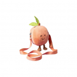 JELLYCAT Huvitav Toidu Kahekordse Lehe Virsiku Kott Crossbody Kott Nukkude Palusm&auml;nguasi 18cm K&otilde;rge JELLYCAT-2601-0007