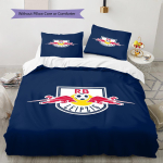 RB Leipzig Logo Muster Voodipesu Komplekt Tekikate Padjap&uuml;&uuml;r Kodu Dekoor Kingitus (1 * tekikott + 2 * padjap&uuml;&uuml;ri, ilma s&uuml;damikuta) 135x200cm