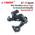 LTWOO A7 10s jalgratta tarvikud tagavahetaja l&uuml;hike puur 32T 34T kassett k&auml;epidemed bike mtb 10v sobivus 10v X7 1:1 Suhe X5 9s A7 RD short cage black