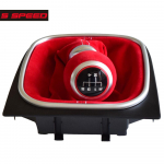 5 6-k&auml;iguline k&auml;igukangi nupp VW Golf 5 Golf 6 MK5 MK6 R32 GTI 2004-2009 autole K&auml;igukangikangi hoob Suede nahast koos mansetiga 5 Speed-Red
