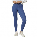 K&otilde;rge v&ouml;&ouml;kohaga teksap&uuml;ksid taskutega, elastne v&ouml;&ouml;koht, slim fit, pikad p&uuml;ksid S sinine