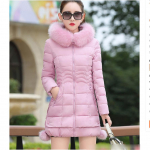 Naiste sulejope Korea versioon Kitsas keskmise pikkusega naiste tepitud jope Tepitud jope M roosa