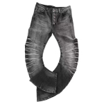 GlowGirl Y2k Ameerika Vintage Bootcut Teksap&uuml;ksid T&auml;ispikkus Kulunud Subkultuur Denim Punk Stiil Retro Kitsas T&otilde;mblukk Keskmine V&ouml;&ouml;koht S&uuml;gis L gray