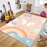 Lihtne ja armas t&uuml;druk vikerkaarepilve mustriga vaip p&otilde;himatt elutuba magamistuba matt kodu kaunistus vaibad magamistoa sisustus vaip 80X120CM beige