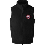 Canada Goose Mersey Seeria FW22 Tuulekindel Soe &Uuml;hev&auml;rviline Logo Seisukrae Kerge Villane Fliisist Vest Unisex vest Must 7052M-61 S