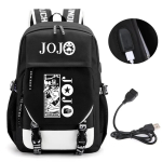 Anime JOJO Jonathan Joestar Golden Experience Seljakott Koolikott USB-pordiga S&uuml;learvuti sahtliga Poistele T&uuml;drukutele Reisikott 12 inches
