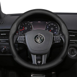 Volkswageni &uuml;mmarguse D-kujulise rooliratta katte jaoks VW Polo Golf 4 5 6 7 Up Gol Passat B8 B7 CC Touran Tiguan T-Roc Touareg ID3 mz2