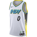 Nike Tyrese Haliburton Indiana Pacers 2024/25 City Edition Meeste Nike Dri FIT NBA Swingman S&auml;rk FQ4344-101 XL
