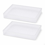 Selge A3/A4/8K Dokumendihoidla karp, Virnastatav plastist failikorraldaja kontorisse ja koju A3 A3_Clear 2-Pack