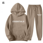 Meeste Kapuutsiga Spordir&otilde;ivaste Komplekt Vabaaja Treening&uuml;likond J&otilde;usaal Treening Streetwear Unisex Sobiv Komplekt XL kaamel