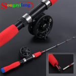 J&auml;&auml;&otilde;ngede ja -rullide komplekt s&uuml;sinikkiust talvine karpkala j&auml;&auml;p&uuml;&uuml;gi ritv koos spinningu j&auml;&auml;p&uuml;&uuml;girulliga Fishing Rod&Reel 40