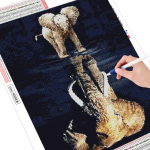 DP teemanttikandid loom 5D teemantmaaling elevant ristpistes muster teemantmosaiik 30*40 cm