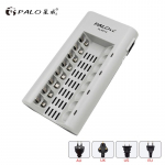 PALO laadija originaal 8 pesa laadija AA AAA Ni-MH Ni-Cd 1,2 V patareid Intelligentne taaslaetav akulaadija EU