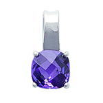 Les Tr&eacute;sors De Lily [J7207] &ndash; h&otilde;bedane ripats 'Linda' amet&uuml;sth&otilde;be (roodiumiga kaetud) - 6x6 mm lilla