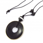 Les Tr&eacute;sors De Lily [K3221] - Collier 'Kilimanjaro' noir argent&eacute; must