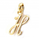 Les Tr&eacute;sors De Lily [K3661] - Pendentif Plaqu&eacute; Or 'Lettre H' kuld