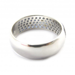 Bague Argent 'Sissi' bleu argent&eacute; (rhodi&eacute;) - 6 mm 56 h&otilde;be