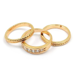 Kullatud s&otilde;rmus 'Goddess' valge kuld - 11 mm 52 kuld