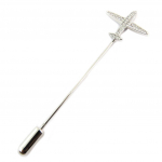 Les Tr&eacute;sors De Lily [P8117] &ndash; h&otilde;bevalge disainerpross  Airplane  - 70 mm - 20x19 mm valge