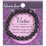 Les Tr&eacute;sors De Lily [Q6931] - Bracelet cr&eacute;ateur 'Min&eacute;ralia' quartz fum&eacute; - 8 mm pruun