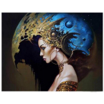 Teemantmaaling Aafrika naiste t&auml;ispuur Teemanttikandid 20X30CM