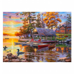 DIY teemantmaal T&auml;is&uuml;mmargune kivist pardi ujumine 5D tikandid ristpistes 20X30CM