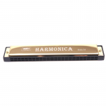 1 PC kaasaskantav suupill, kaherealine Blues, universaalne 24 auguga C Play Harmonica Tremolo v&otilde;ti kuld