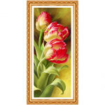 DIY, lilled, teemanttikandid, seinakunsti maalimine, t&auml;isring, teemantv&auml;rvimine ristpistes p&auml;evalill 20X30CM