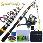 Reisi merevee magevee teleskoop&otilde;ng 11BB spinning Reel kalap&uuml;&uuml;gi tarvikud n&ouml;&ouml;ri kott 1.8M Rod&Reel 1000