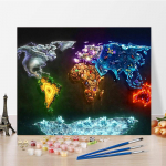 DIY v&auml;rvid numbrite j&auml;rgi &otilde;limaali komplekt L&otilde;uend DIY &otilde;limaal numbrite j&auml;rgi Seinakunsti kaunistused kodukinki kunstiks ja hobideks 40x50cm no frame