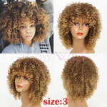 Mood naiste s&uuml;nteetilised juuksed African Ameri juukseparukas Liimivaba pikk laineline parukas 3