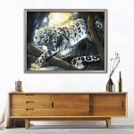 5D DIY Teemantmaal Leopard T&auml;isruuduline Teemanttikandid Loom Rhinestone Art Kodukaunistused Full Round 20X30CM