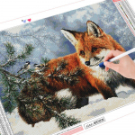 Teemanttikandite m&uuml;&uuml;k Fox Full Drill 5D Teemantmaali Loomade K&auml;sit&ouml;&ouml;komplekt Pildid Rhinestones Kodukaunistus Full Round 20X30CM