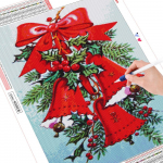 Teemantmaaling J&otilde;ulud kelluke ristpistes teemanttikandid joonisfilm K&auml;sit&ouml;&ouml; mosaiikkunst Rhinestone'i sisekujundus koduks Full Round (20X30CM)