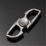 Fidget Spinner & Ketchain & pudeliavaja EDC lastele Teismelistele T&auml;iskasvanutele Stressi leevendamiseks m&otilde;eldud m&auml;nguasjade keerutamine must