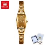 OLEVS-i br&auml;nd koos kinkekarbikellaga Teemant Vintage t&uuml;nnit&uuml;&uuml;pi kvartsist naiste k&auml;ekell kuld