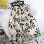 S&uuml;gis- ja talvine k&otilde;rge v&ouml;&ouml;koht Sobiv tikandiga v&otilde;rkseelik Temperament keskmise pikkusega pikad seelikud naistele saledad One Size tumepruun v&auml;rv