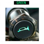 Veekindel 12 V elektroonika metallist alumiiniumist 16 mm surunupuga hetkel&uuml;liti LED-v&otilde;imsusega auto riiv roheline