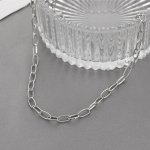 17KM h&otilde;bedane s&uuml;damega kaelakee naistele meestele gooti geomeetrilised helmed kett kaelakeed Y2K stiilis ehted kingitused