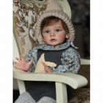 60 CM Real Touch Reborn Toddler Baby Girl Viimistletud nuku riidest keham&auml;nguasi Realistlik pehme silikoonprintsess Alive Bebe 3D-v&auml;rviga nahk 60cm 3D-paint Skin Doll