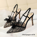 BIGTREE naiste mood seksikas &otilde;huke kontsaga 9cm k&otilde;rge kontsaga teemantpitsist &otilde;&otilde;nsad sandaalid 37 &scaron;ampanjav&auml;rvi