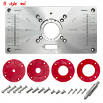 Multifunktsionaalne alumiiniumist ruuteri laua sisestusplaadi trimmer graveerimismasin puidut&ouml;&ouml;tlemispink ruuteri plaat Mesa De B style punane