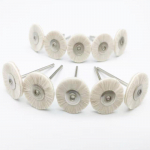 Hambalabori poleerimishari ratas seemisnahk hall valge pehme kitsekarva laborimaterjalid p&ouml;&ouml;rlevad t&ouml;&ouml;riistad v&auml;ikese kiirusega 2,35 mm HP vars Chamois and White