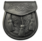 Keldi mustriga sile nahk Sporran Traditsiooniline &Scaron;oti rahakott, 4 kilo one size must