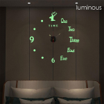 3D helendav seinakell peegelseinakleebised Loomingulised DIY kellad Eemaldatav kunstkleebis Kodukaunistus Elutuba Kuum kvartsn&otilde;el M