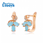 LSOOYH Clip K&otilde;rvar&otilde;ngad Roosa kulla v&auml;rvi moek&otilde;rvar&otilde;ngas naistele Cubic Zirconia &otilde;&otilde;nsad k&otilde;rvar&otilde;ngad Ehted A