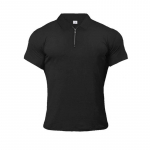 Muscleguys New Arrival Meeste lukuga polo T-s&auml;rgid Puuvillane Fitness Polo T-s&auml;rk Moebr&auml;nd l&uuml;hikeste varrukatega j&otilde;usaali Kulturismi riided M must