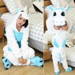 Loomakass Tiiger Kigurumi &Uuml;kssarvik Onesie T&auml;iskasvanud Teismelised Naiste Meeste Pidžaamad Naljakad Flanellist Soe Pehme Magamisriietus &Uuml;heosaline Jumpsuit Cosplay Kost&uuml;&uuml;m xl