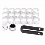 20 tk 17 mm auto ratta mutrite korkide kaitsekatted roostevastased katted Volkswagen VW Polo Passat B5 B6 CC GOLF 4 5 6 jaoks Silver